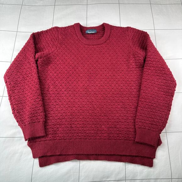 ModCloth Sweater Womens Small Red Berry Excellent Example Textured Knit Popcorn - Picture 1 of 8